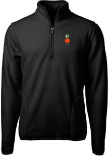 Cutter and Buck UCF Knights Mens Black Cascade Eco Sherpa Fleece Long Sleeve Qtr Zip Pullover