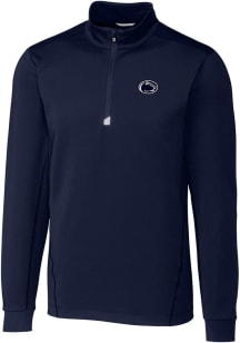 Cutter and Buck Penn State Nittany Lions Mens Navy Blue Traverse Stretch Big and Tall Qtr Zip