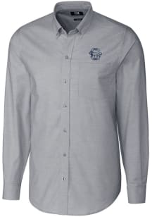 Cutter and Buck Penn State Nittany Lions Mens Charcoal Vault Stretch Oxford Long Sleeve Dress Shir..