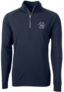Cutter and Buck Penn State Nittany Lions Mens Navy Blue Adapt Stretch Long Sleeve Qtr Zip Pullover