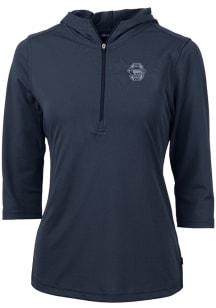 Cutter and Buck Penn State Nittany Lions Womens Navy Blue Vault Virtue Eco Pique Hooded Sweatshirt