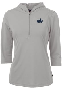 Cutter and Buck Old Dominion Monarchs Womens Anthracite Virtue Eco Pique Hooded Sweatshirt