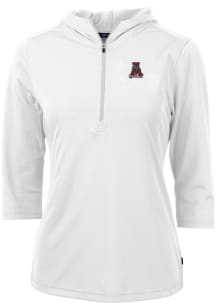 Cutter and Buck Alabama Crimson Tide Womens White Vault Virtue Eco Pique Hooded Sweatshirt
