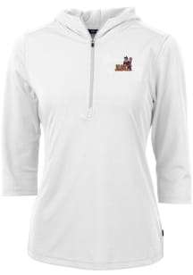 Cutter and Buck Arizona State Sun Devils Womens White Vault Virtue Eco Pique Hooded Sweatshirt