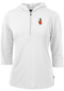 Cutter and Buck UCF Knights Womens White Vault Virtue Eco Pique Hooded Sweatshirt