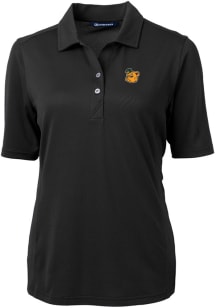Cutter and Buck Baylor Bears Womens Black Virtue Eco Pique Short Sleeve Polo Shirt