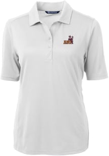Cutter and Buck Arizona State Sun Devils Womens White Virtue Eco Pique Short Sleeve Polo Shirt