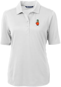 Cutter and Buck UCF Knights Womens White Virtue Eco Pique Short Sleeve Polo Shirt