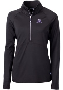 Cutter and Buck Northwestern Wildcats Womens Black Vault Adapt Eco Qtr Zip