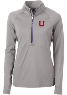 Cutter and Buck Utah Utes Womens Grey Adapt Eco Qtr Zip