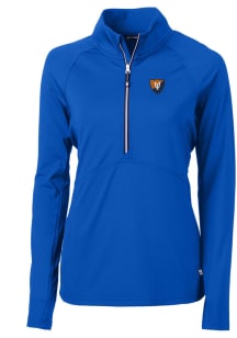 Cutter and Buck Illinois Fighting Illini Womens Blue Adapt Eco Qtr Zip