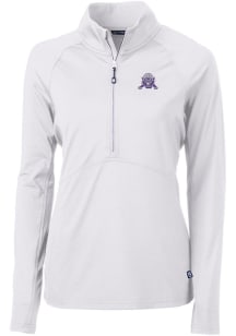 Cutter and Buck Northwestern Wildcats Womens White Vault Adapt Eco Qtr Zip