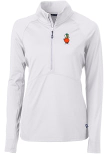 Cutter and Buck UCF Knights Womens White Vault Adapt Eco Qtr Zip