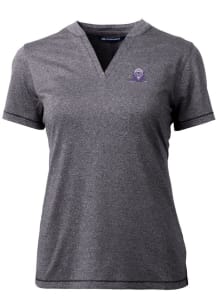 Cutter and Buck Northwestern Wildcats Womens Grey Vault Forge Short Sleeve T-Shirt