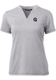 Cutter and Buck Gonzaga Bulldogs Womens Grey Vault Forge Short Sleeve T-Shirt