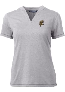 Cutter and Buck Grambling State Tigers Womens Grey Vault Forge Short Sleeve T-Shirt