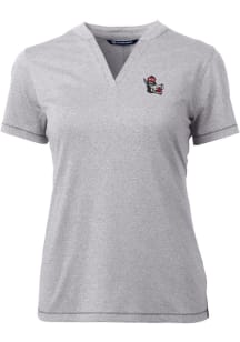 Cutter and Buck NC State Wolfpack Womens Grey Vault Forge Short Sleeve T-Shirt