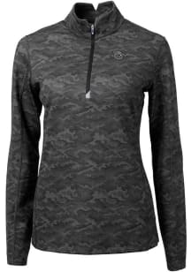 Cutter and Buck Cincinnati Bearcats Womens Black Traverse Camo Qtr Zip