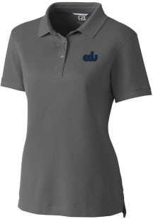 Cutter and Buck Old Dominion Monarchs Womens Grey Advantage Pique Short Sleeve Polo Shirt