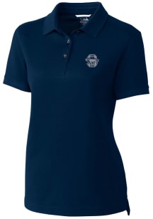 Cutter and Buck Penn State Nittany Lions Womens Navy Blue Vault Advantage Pique Short Sleeve Polo..