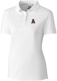 Cutter and Buck Alabama Crimson Tide Womens White Vault Advantage Pique Short Sleeve Polo Shirt