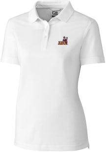Cutter and Buck Arizona State Sun Devils Womens White Vault Advantage Short Sleeve Polo Shirt