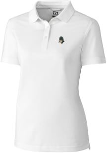 Cutter and Buck Michigan State Spartans Womens White Vault Advantage Short Sleeve Polo Shirt