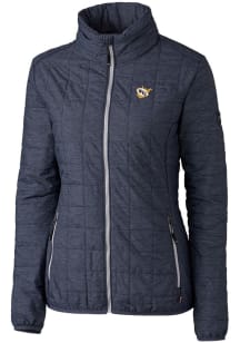 Cutter and Buck West Virginia Mountaineers Womens Anthracite Rainier PrimaLoft Puffer Filled Jacke..