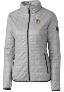 Cutter and Buck Baylor Bears Womens Grey Vault Rainier PrimaLoft Filled Jacket