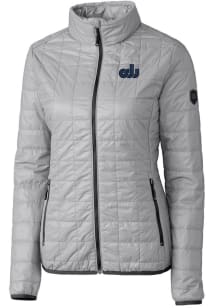 Cutter and Buck Old Dominion Monarchs Womens Grey Rainier PrimaLoft Puffer Filled Jacket