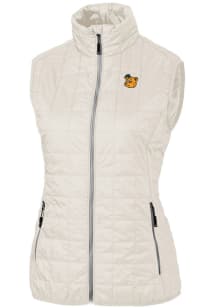 Cutter and Buck Baylor Bears Womens White Rainier PrimaLoft Puffer Vest