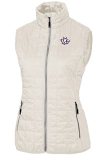 Cutter and Buck TCU Horned Frogs Womens White Rainier PrimaLoft Puffer Vest