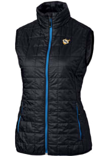 Cutter and Buck West Virginia Mountaineers Womens Navy Blue Vault Rainier PrimaLoft Puffer Vest