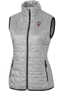 Cutter and Buck Ohio State Buckeyes Womens Grey Rainier PrimaLoft Puffer Vest