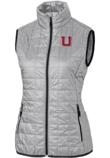 Cutter and Buck Utah Utes Womens Anthracite Vault Rainier PrimaLoft Puffer Vest