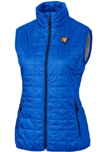 Cutter and Buck Illinois Fighting Illini Womens Blue Rainier PrimaLoft Puffer Vest