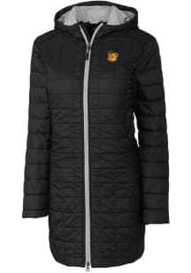 Cutter and Buck Baylor Bears Womens Black Rainier Primaloft Long Filled Jacket