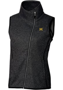 Cutter and Buck Michigan Wolverines Womens Grey Vault Mainsail Asymmetrical Vest