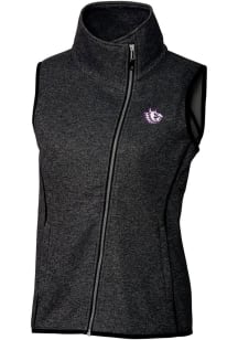 Cutter and Buck TCU Horned Frogs Womens Grey Vault Mainsail Asymmetrical Vest
