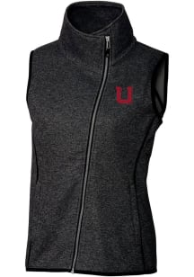 Cutter and Buck Utah Utes Womens Grey Vault Mainsail Asymmetrical Vest