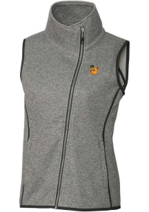 Cutter and Buck Baylor Bears Womens Grey Vault Mainsail Asymmetrical Vest