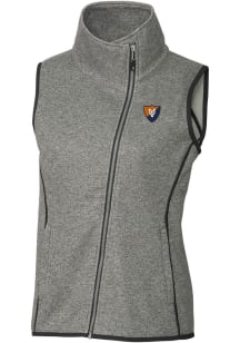Cutter and Buck Illinois Fighting Illini Womens Grey Vault Mainsail Asymmetrical Vest