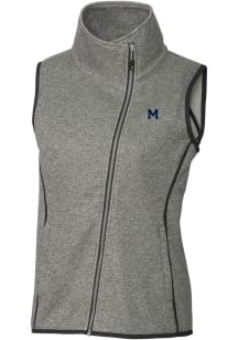 Cutter and Buck Michigan Wolverines Womens Grey Vault Mainsail Asymmetrical Vest