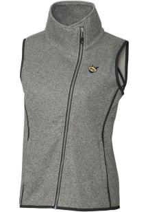 Cutter and Buck West Virginia Mountaineers Womens Grey Vault Mainsail Asymmetrical Vest