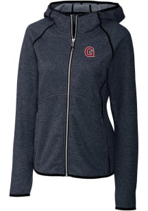 Cutter and Buck Gonzaga Bulldogs Womens Navy Blue Vault Mainsail Medium Weight Jacket
