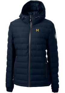 Cutter and Buck Michigan Wolverines Womens Blue Vault Mission Ridge Repreve Filled Jacket