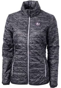 Cutter and Buck TCU Horned Frogs Womens Black Vault Rainier PrimaLoft Printer Puffer Filled Jacket
