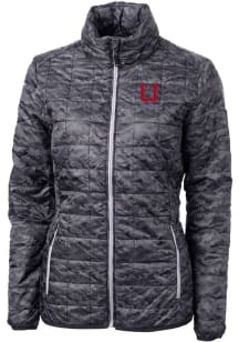Cutter and Buck Utah Utes Womens Black Vault Rainier PrimaLoft Printer Puffer Filled Jacket