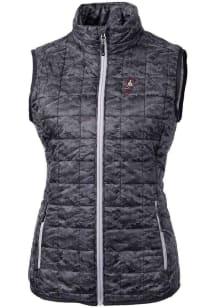 Cutter and Buck Ohio State Buckeyes Womens Black Rainier PrimaLoft Printed Puffer Vest
