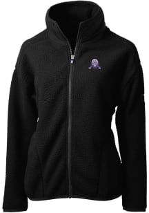 Cutter and Buck Northwestern Wildcats Womens Black Cascade Eco Sherpa Long Sleeve Full Zip Jacket